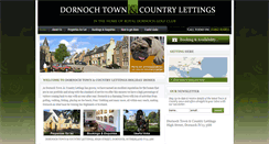 Desktop Screenshot of dornochtownandcountrylettings.co.uk